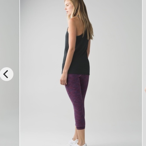 LULULEMON Wunder Under Crop II Diamond Jacquard Space Dye Blue Purple S… - Picture 7 of 14